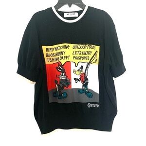 Vetiver Seoul Y2K Disney Bunny Duck Sweater Birds Watching Bugs Bunny Fishing